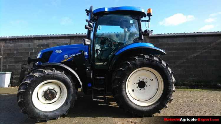 New Holland T6.140, tracteur d'occasion avec relevage avant.